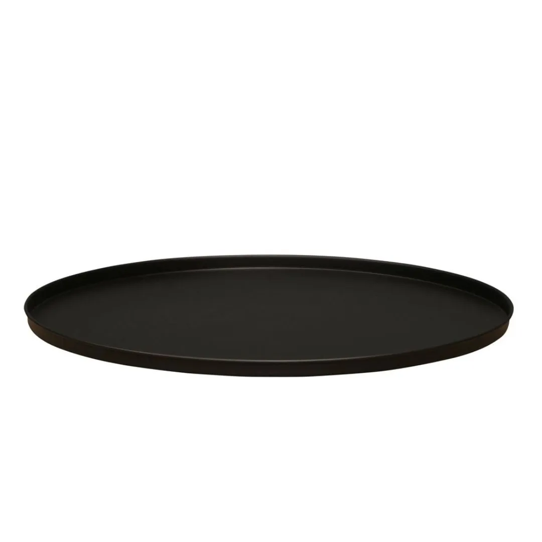 Studio Black Round Ottoman Tray