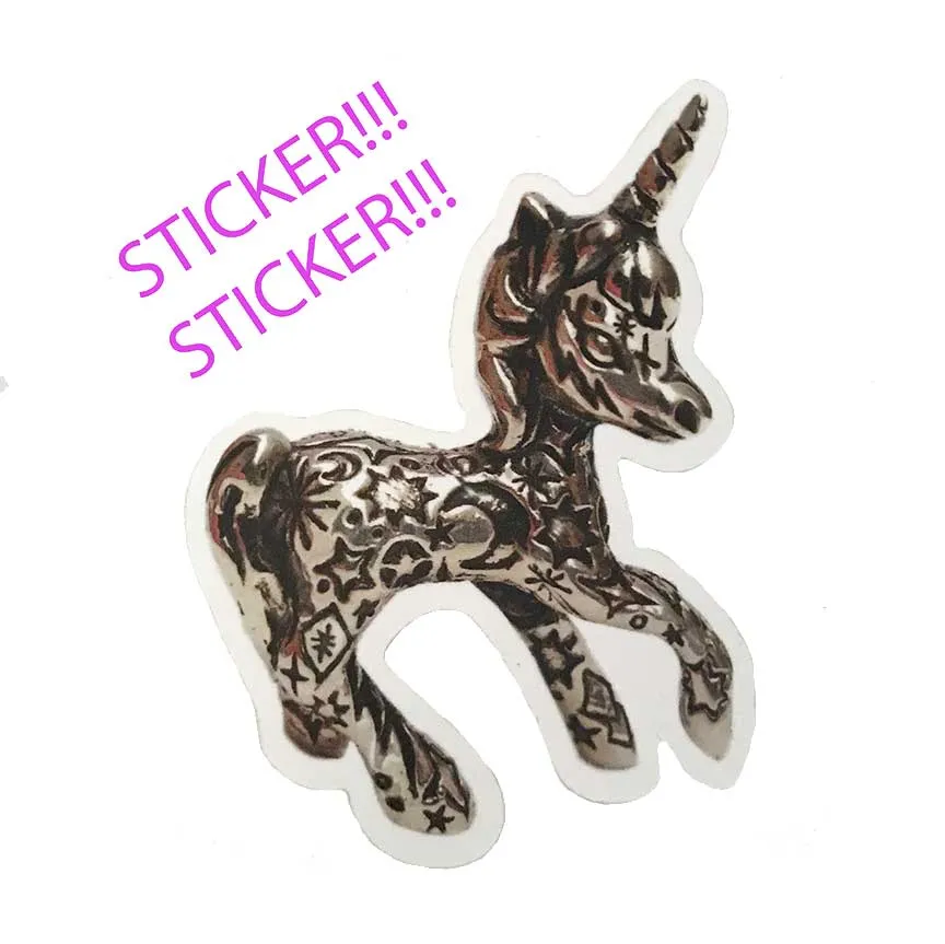 Tatted Unicorn STICKER
