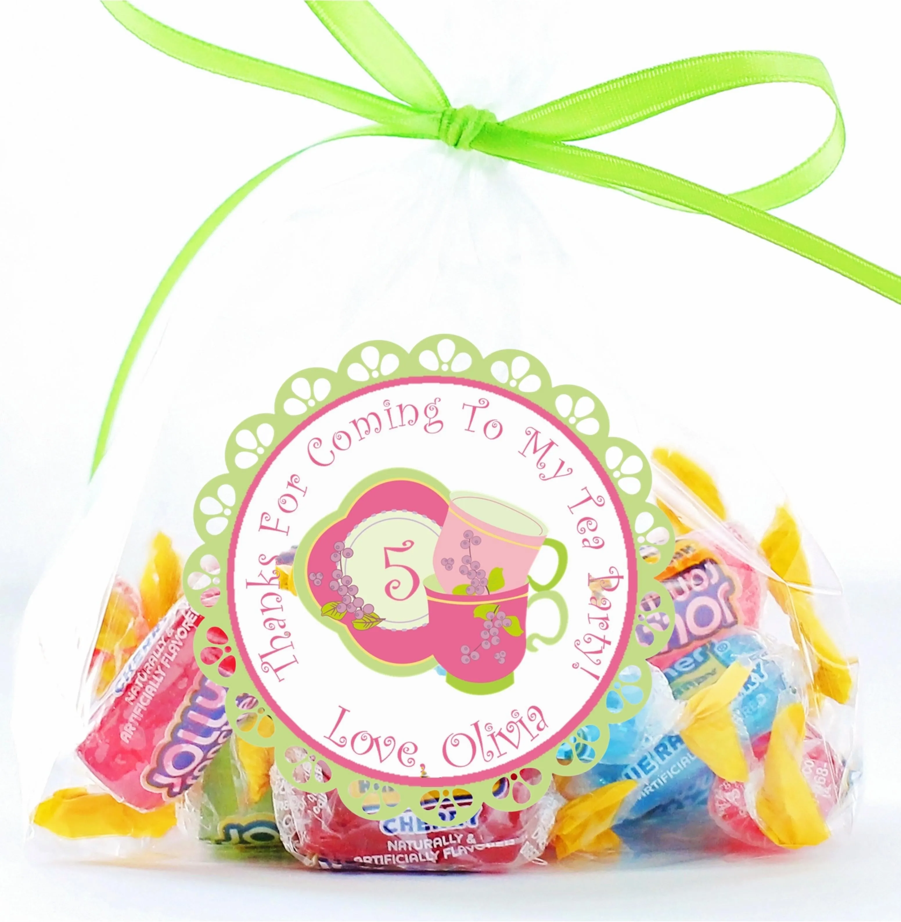Tea Party Birthday Stickers