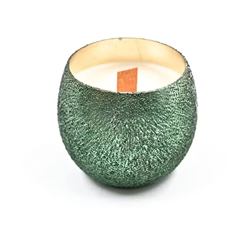 The Remedial Store Dana Matki Candle (36 Hours) | Scented Candle | 100% Soy Wax, Smokeless Candle | Pack of 1 (3/3 inch) | Long Lasting Aroma Candles| Wooden Wicks for Home Décor (Green)