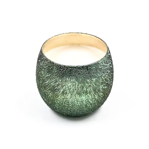 The Remedial Store Dana Matki Candle (36 Hours) | Scented Candle | 100% Soy Wax, Smokeless Candle | Pack of 1 (3/3 inch) | Long Lasting Aroma Candles| Wooden Wicks for Home Décor (Green)