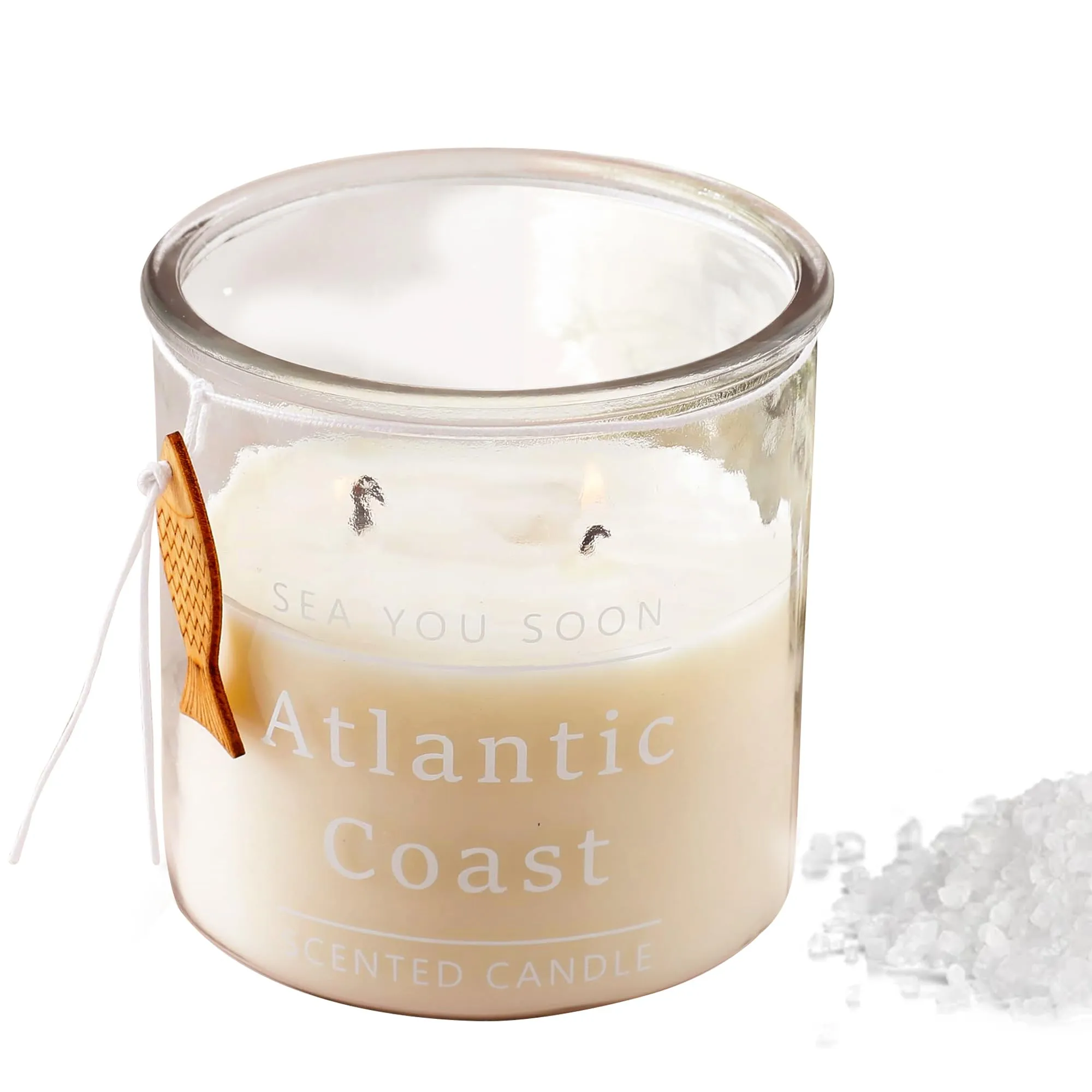 UMAI Glass Jar Scented Candles (33Hrs Burn Time) Sea Salt Scented Candles for Gift | Scented Candles for Home Decor | Scented Candles for Bedroom Bathroom | Home Decor Items | Aroma Candle