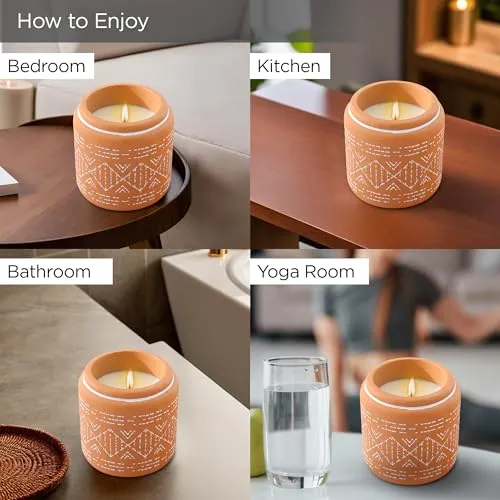 UMAI Scented Candles (25Hrs Burn Time) Teak Wood Scented Candles for Gift | Scented Candles for Home Decor | Scented Candles for Bedroom Bathroom | Home Decor Items | Aroma Candle