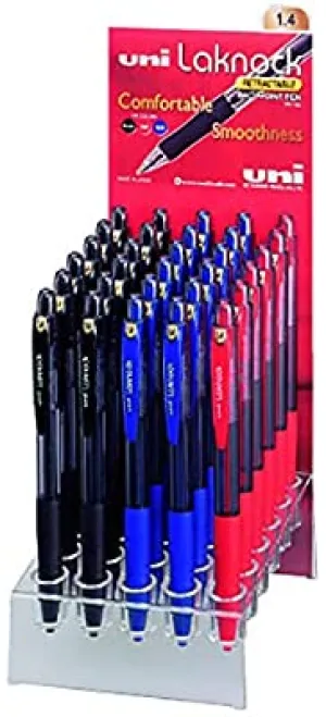 Uni Laknock SN100F Ball point Pen 1.4mm display of 30 Pcs