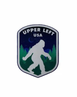 Upper Left USA Bigfoot Sticker