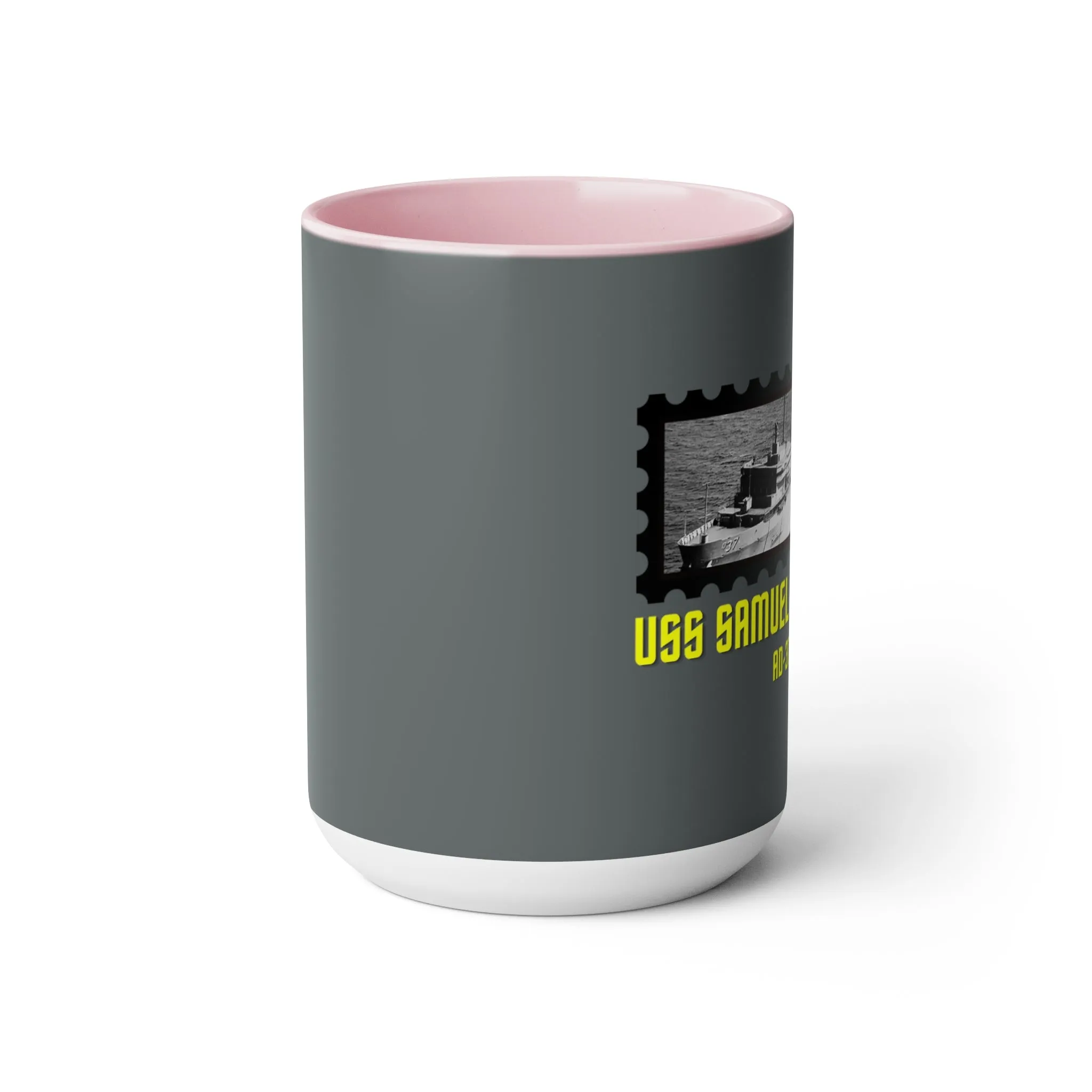 USS Samuel Gompers AD-37 United States Ship POD Two-Tone Coffee Mugs, 15oz