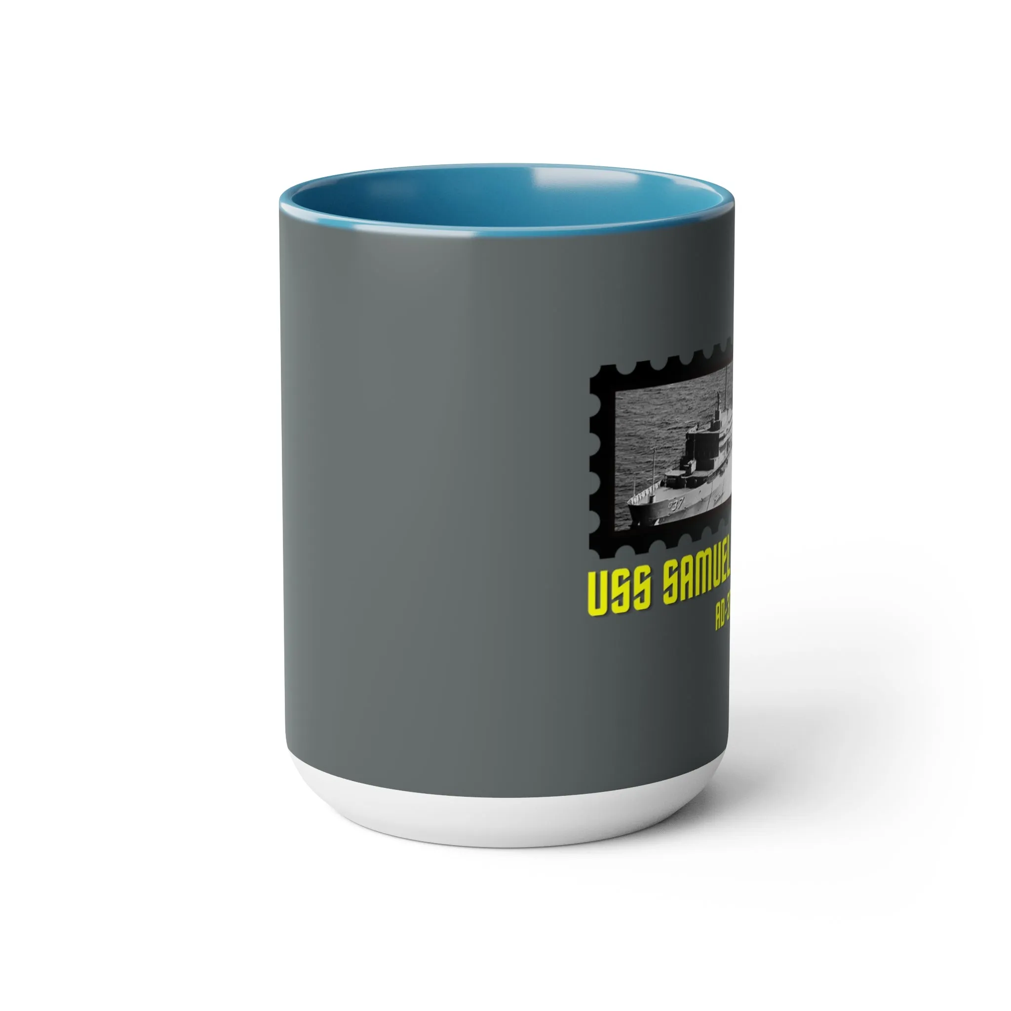 USS Samuel Gompers AD-37 United States Ship POD Two-Tone Coffee Mugs, 15oz