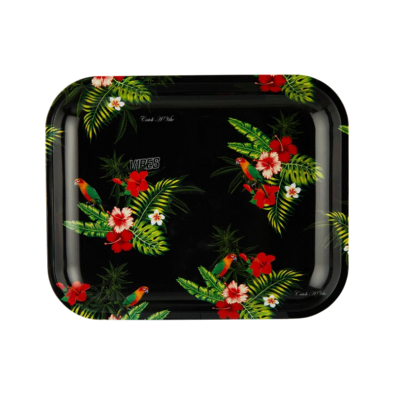 VIBES Floral Aluminum Tray