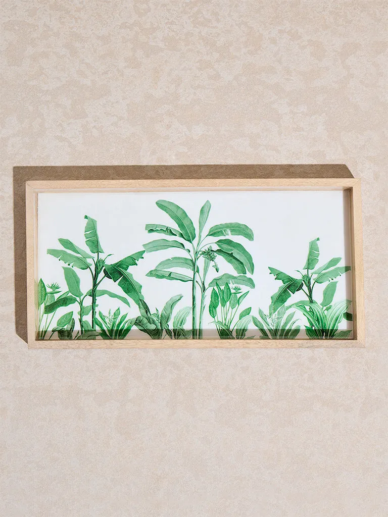 Westside Home Green Leaf Design Serving Tray