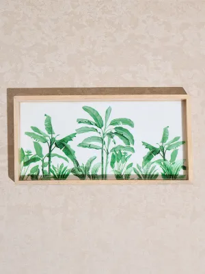 Westside Home Green Leaf Design Serving Tray