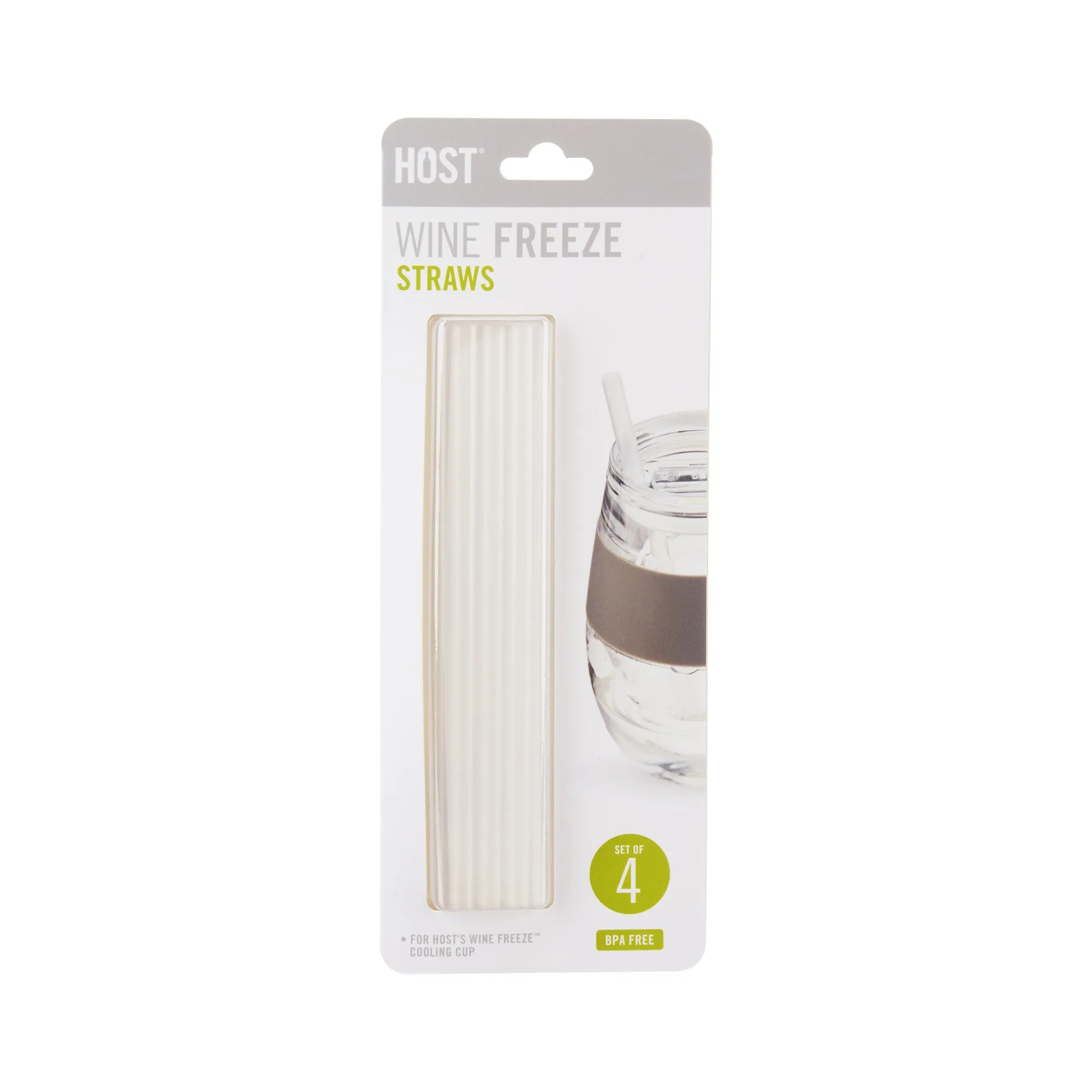 Wine FREEZE™ Short Straws, Set of 4