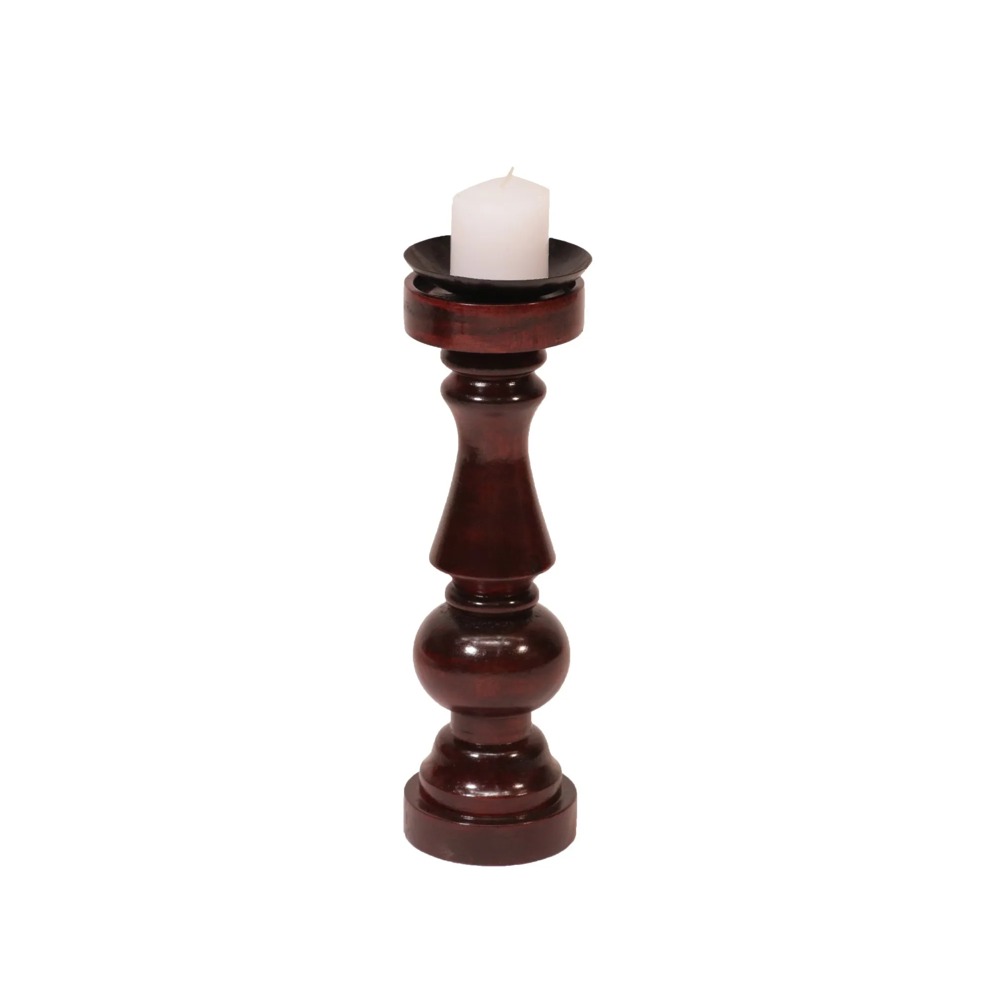 Wooden Risen Sun Candle Holder