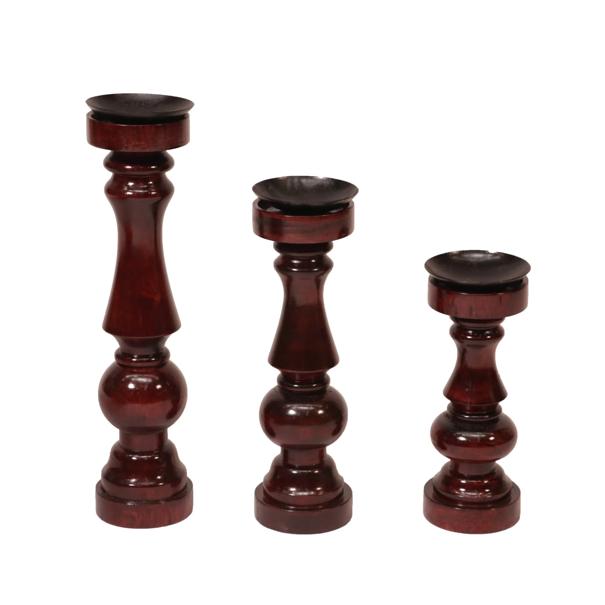 Wooden Risen Sun Candle Holder