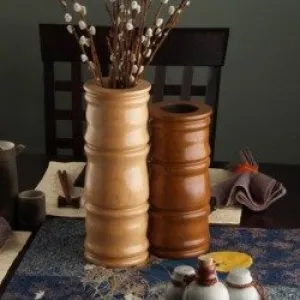 Wooden Vase Sake (Medium)